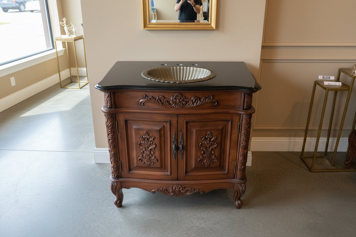 The Florentine Carved Vanity Cabinet