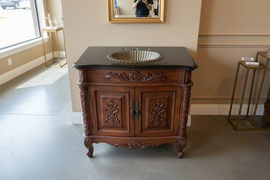 The Florentine Carved Vanity Cabinet