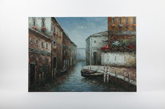 Venetian Canal Street Scene Painting
