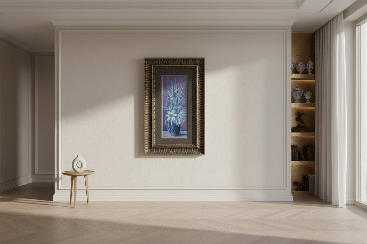 Radiant Violet Abstract Framed Artwork