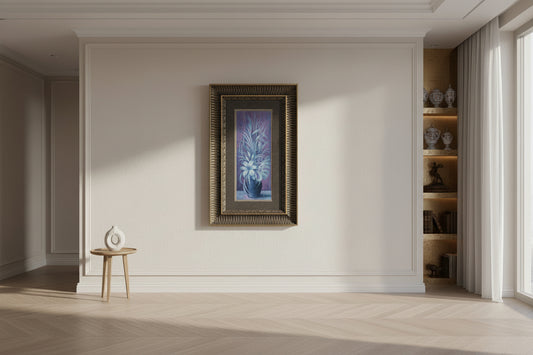 Radiant Violet Abstract Framed Artwork